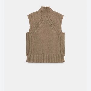 NWOT Zara wool blend high neck vest